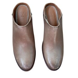 Frye Tan Leather Mules